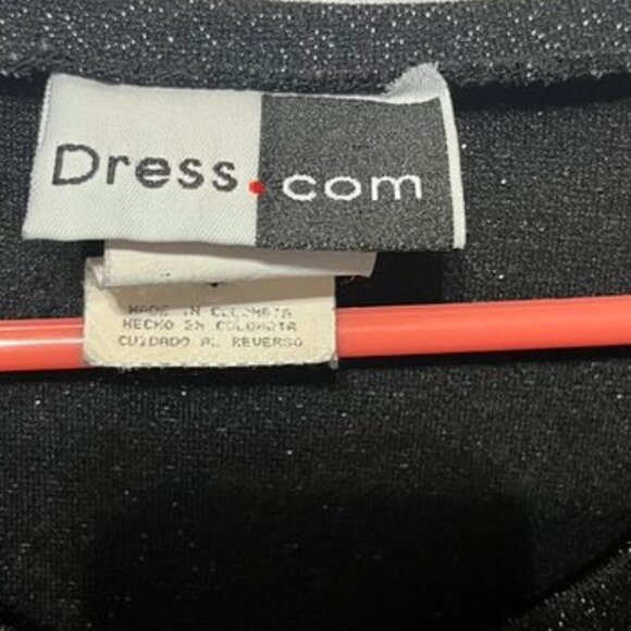 Dress.com Sparkly Long-Sleeve Shift Dress – Size Large - Picture 8 of 10